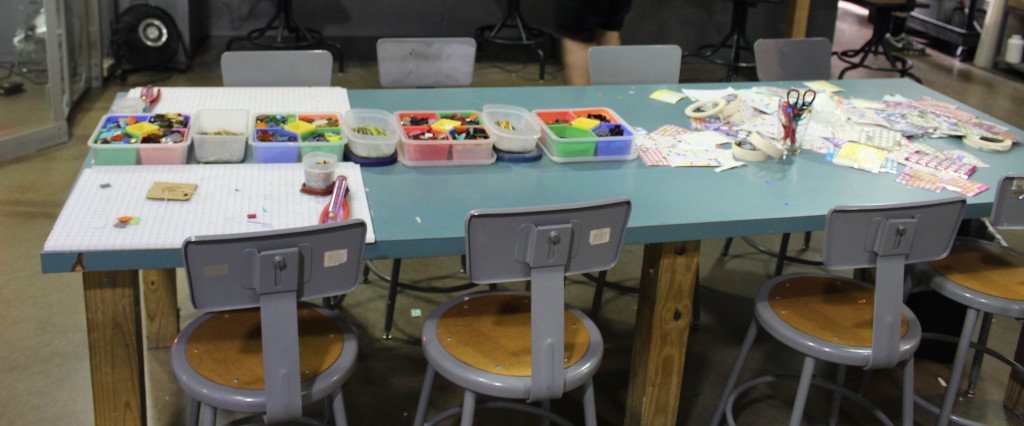 The fused glass work table
