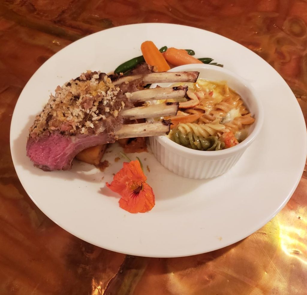 Lamb Chop plated, photo courtesy of the Vandiver Inn.