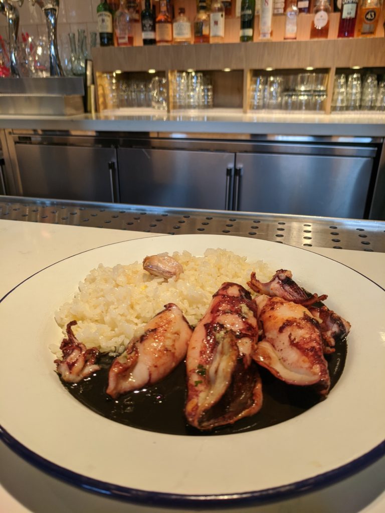 Spanish Diner squid and rice. New York City